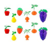 Toyvian Colgantes de Fruta de Papel para Fiesta, Decoración de Panal de Abeja 12 Piezas (Fresa, Pomo, Naranja, Manzana, Granada y UVA), Adornos Colgantes para Decoración de Hogar y
