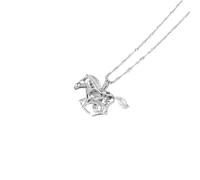 Toyvian Collar Colgante de Moda Pendiente Hueco Amarillo-verde Caballo Luminoso, Bisutería Mujer, Collar de Niña Joyería para Obsequio y Uso Diario