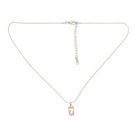 Toyvian Collar con Número 7 y Cadena de Clavícula de Acero Inoxidable Dorado, Joyería de Mujer Creativa para Fiesta y Uso Diario, Diseño Hueco Lucky Square, Tamaño Ajustado