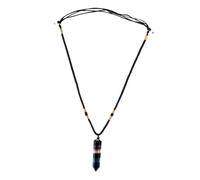 Toyvian Collar de Cristal Natural Ajustable Prisma Hexagonal de Fluorita Multicolor Cadena para Suéter Ligera y Segura Joyería para Mujer y Niña Accesorio para Fiesta y Uso Diario