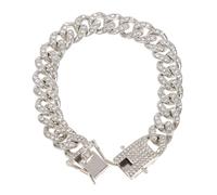 Toyvian Collar de Estrangulador de Metal con Cadena Resistente y Adornos para Entrenamiento y Fiestas para Perros