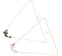 Toyvian Collares a Juego Colgantes de Peces Koi Tai Chi Aleación Resistente Diseño Creativo Negro y Blanco Collar de Amistad y Promesa para Él y Ella Obsequio Romántico