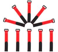 Toyvian Collares para Aves de Corral Anti-Canto 10 Piezas, Collar Ajustable de Nylon Rojo, Bandas Flexibles para Reducción de Ruido en Aves, Uso Seguro y Cómodo