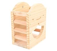 Toyvian Comedero de Madera para Conejos y Hámsteres Rejilla de Heno Soporte para Alfalfa Accesorios de Jaula Diseño Divertido para Mascotas Pequeñas
