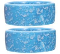 Toyvian Comedero Multifunción para Hámster y Chinchilla, Cuenco de Cerámica Pequeño, Lavable y Resistente al Desgaste, Soporte Decorativo para Alimento de Mascotas Pequeñas, 2 Piezas