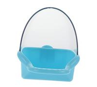 Toyvian Comedero para Loros Titular De La Comida De La Jaula De Pájaros Comedero para Pájaros Envase Alimento para Pájaros Comederos para Pájaros Y Forrajeo Pequeño Largo El Plastico Blue