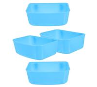 Toyvian Comedero para Pájaros de Plástico Abs Reutilizable y Fácil de Llenar, Capacidad Moderada, Estructura Estable, Pack de 4 Unidades para Jaulas de Periquitos y Aves Pequeñas