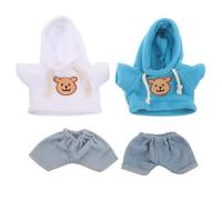 Toyvian Conjunto de 4 Sudaderas de Oso: Ropa para muñecos de Peluche, Sudadera con pantalón y Pantalones para muñecos de Peluche de 20 cm. CREA tu Propia Ropa y Accesorios de Oso. Ropa para Peluches.