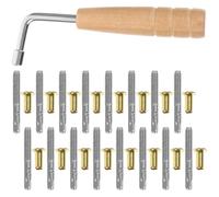Toyvian Conjunto de Clavos de Afinación para Lira Llave de Ajuste, Madera y Metal, 1 Set Resistente y Fácil de Usar para Arpa de Lira Profesional