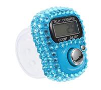 Toyvian Contador de Dedos Rhinestones Contador Electrónico Reutilizable para Ejercicio y Compacto y Práctico Color Azul
