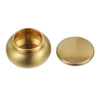 Toyvian Contenedor Hermético de Latón Dorado Diseño Sencillo y Resistente para Restos y Polvo de Incienso, Adecuado para Viviendas y Cementerios