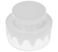 Toyvian Contenedor Transparente para Manualidades Infantil, Doble Capa | Organizador de Escritorio PP Blanco, Estilo Adorable y Realista, para Cumpleaños y Manualidades Creativas