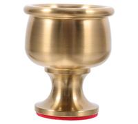 Toyvian Copa de Ofrenda Decorativa de Latón Pequeña, Taza Metálica Portátil para Budismo y Culto, Copa de Agua Compacta para Altar y Uso en Oficina, Accesorio Ceremonial de Metal