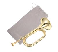 Toyvian Corneta de Latón Pequeña para Principiantes Boquilla, Instrumento de Viento Portátil para Banda Escolar y Orquesta Militar, Diseño Clásico para Entrenamiento Musical