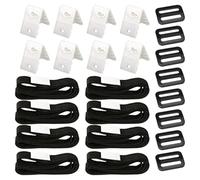 Toyvian Correas para Carretes de Cubierta Solar Kit de Correas para Mantas Solares PVC Poliéster Negro para Cubierta de Piscina, Ligeras y Fáciles de Guardar