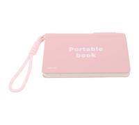 Toyvian Cuaderno de Bolsillo Portátil de Pu Rosa con Soporte para Bolígrafo y Compartimentos Adicionales, Libreta de Notas para Oficina y Escuela