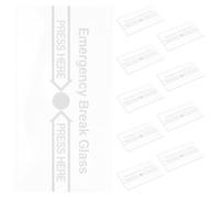 Toyvian Cubierta de Vidrio Rompible para Alarma contra Incendios, Repuesto Transparente para Interruptor Manual, Resistente a Altas Temperaturas, 10 Piezas para Sistemas de