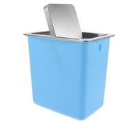 Toyvian Cubo de Basura Empotrado de Acero Inoxidable 430 con Tapa Abatible Rectangular Pequeño Papelera Integrada para Encimera de Cocina y Baño Cubo de Basura con Conducto para