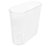 Toyvian Cubo de Basura Pequeño Transparente sin Tapa para Baño, Dormitorio y Oficina, Plástico Resistente, Diseño Delgado de 31.5x14x28.5 Cm, Papelera Práctica para Uso Doméstico