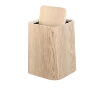 Toyvian Cubo de Basura Rústico Grande Tapa Abatible Acabado Madera Vintage Plástico Resistente Papelera Decorativa para Baño Oficina Cocina y Dormitorio Estilo Retro Fácil