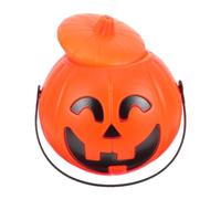 Toyvian Cubos de Calabaza de Halloween con Tapa Recipiente Portátil para Dulces Decoración y Accesorios de Fiesta para Recolectar Halloween