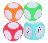Toyvian Cubos de Espuma Borrables de 6cm, 4 Piezas, para Escribir | Superficies para Escribir Reutilizables, EVA Suave, para Ecuaciones, Números y Símbolos, Estudio y Cuentos