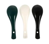 Toyvian Cucharas Multiusos de Cerámica Esmaltada Diseño Floral en 3 Piezas y Utensilios para Sopa Arroz y Postres Aptas para Uso Doméstico y Restauración