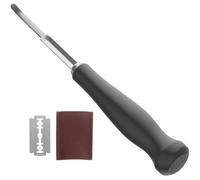 Toyvian Cuchillo para Pan Francés Mango Ergonómico Negro, Cortador de Masa para Hornear Pan, Herramienta para Marcar Masa y Cortar Restos, Utensilio de Cocina Profesional para Panadería