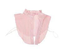 Toyvian Cuello Falso Desmontable para Mujer, Collar Decorativo a Rayas Rosa, Tejido y Cálido, Accesorio Versátil para Blusas, Suéteres y Cárdigans, 1 Unidad, Adecuado para Uso