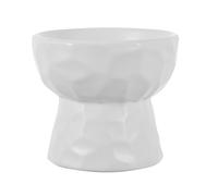 Toyvian Cuenco Cerámico para Mascotas Pequeño 250ml, Comedero Elevado Blanco para Gatos y Perros, Tazón de Agua y Comida Resistente, Lavable y Anti-vuelco, Adecuado para Uso Diario en