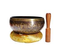 Toyvian Cuenco con Sonido de para de Sonido para Yoga Canto Diseño Grabado Y Sonido Armónico Tamaño Espiritual 14 5 Cm