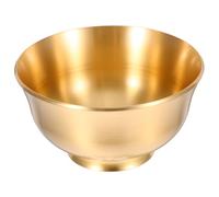Toyvian Cuenco de Latón Dorado para Decoración del Hogar Diseño Elegante, Símbolo de Riqueza y Buena Fortuna, Adecuado para Ofrendas Budistas y Suministro de Agua Ritual