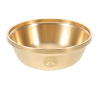 Toyvian Cuenco Decorativo de Latón para Ofrendas Grandes Cuenco de Templo con Acabado Antiguo para Rituales Budistas Altar Casa y Decoración Espiritual