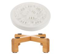 Toyvian Cuenco Perro Elevado Cerámico con Soporte Slow Feed para Cachorros y Pequeñas Mascotas Diseño Antivuelco y Protección de Cuello Alimentador Lento para Comer Saludable