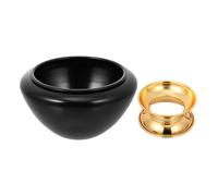 Toyvian Cuenco Tibetano de Cobre Negro para Meditación y Yoga Soporte, Diseño Simple y Funcional para Relajación y Decoración del Hogar