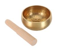 Toyvian Cuenco Tibetano de Meditación Auténtico Sonido Martillado con de Madera para Yoga Mindfulness Relajación Principiantes Hombres Mujeres