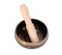 Toyvian Cuenco Tibetano Para Meditacion y Yoga Cuenco De Meditacion Mazo Para Practicas De Casa o Templo Budista Con Dibujo Aleatorio