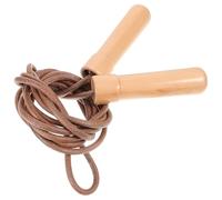 Toyvian Cuerda para Saltar Deportiva Cuerda de Piel de Vaca y Mango de Madera, para y Estudiantes en Sesiones de Educación Física y Entrenamiento