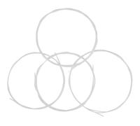 Toyvian Cuerdas de Nylon para Ukelele Buen Sustain y Tono Dulce, Diámetro 0.56-0.81mm, Paquete de 1 Bolsa, Accesorio Resistente para Ukelele Blanco