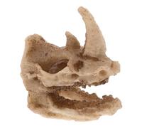 Toyvian Cueva Escondite para Reptiles de Resina Diseño Cráneo de Rinoceronte, Decorativo y Seguro, Tamaño Pequeño Adecuado para Terrarios de Lagartos, Tortugas y Mascotas Pequeñas