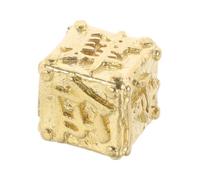 Toyvian Dados De Latón Caracteres Chinos para Mahjong Dados Pequeños Elegantes y Portátiles para Mesa y Diversión Grupo