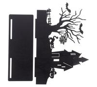Toyvian Decoración de Centros de Mesa de Madera para Halloween Diseño de Fantasma y Tumba, Adecuado para Fiestas Temáticas y Ambiente Clásico Especial