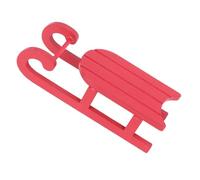 Toyvian Decoración de Trineo Navideño de Madera para Mesa Adorno para Interior Prop para Fotografía Color Rojo Ambiente Festivo y Original para Fiestas y Hogar