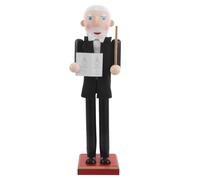 Toyvian Decoración del Profesor Cascanueces de Madera Negra para
