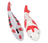 Toyvian Decoración Flotante De Peces Koi: Mini Adornos De Cerámica De Peces Dorados para Estanques De Jardín Acuarios Y Peceras.