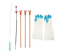 Toyvian Desatascador de Desagües, Herramienta para Desatascar Fregaderos y Lavabos, Abs y Acero, para Desagüe de Ducha y Fregadero, Fácil de Usar, Largo para Llegar al Fondo