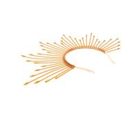 Toyvian Diadema Diosa María Dorada Pinchos y Forma de Sol Radiante Tocado Vintage Ajustable para Mujer Accesorio de Disfraz para Halloween y Cosplay