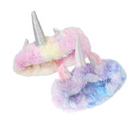 Toyvian Diadema para Maquillaje y Lavado Facial 2 Pcs Felpa Diademas de Yoga Mujer Diseño Tie-dye Unicornio Degradado Morado y Rosa para Spa y Deporte Color Color Aleatorio