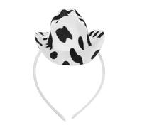 Toyvian Diadema Sombrero de Copa Pequeño de Poliéster Tocado Vintage para Mujer en Fiesta Carnaval y Cosplay Diseño Patrón de Vaca Accesorio Festivo Ligero y Cómodo