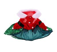 Toyvian Disfraz navideño para Mascota, Bonito Papá Noel de Peluche, Ropa para Perro, Divertido Vestido de Lentejuelas para Cachorro y Gatito, Ropa de Invierno para Perros y Gatos.